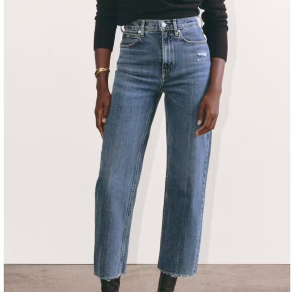 Everlane Way High Jean - Size 26 - Distressed Wash - Like New - Picture 1 of 4